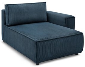 Sötétkék kordbársony kanapé modul (jobb oldali) Nihad modular – Bobochic Paris