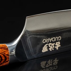 Gudaro - Damaszkuszi séfkés FENG 8", 67 rétegű acélból készült, hossza 20 cm