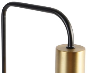 Design asztali lámpa fekete arannyal és füstüveggel - Zuzanna