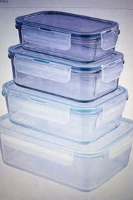 4 db-os üveg ételtároló doboz szett akcesoria