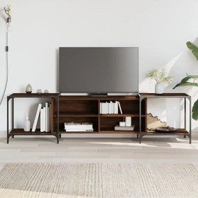 barna tölgy színű szerelt fa TV szekrény 203 x 37 x 50 cm