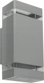 Edo Panam Kültéri Fali Lámpa, Kerti Lámpa, Homlokzati Lámpa 2xGU10 Szürke IP44