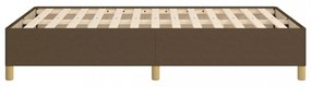 sötétbarna szövet ágykeret matrac nélkül 120x200 cm
