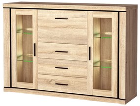 Vitrin Douglas 07 (LED világítással) (szonoma tölgy). Akció -15%. 1055558