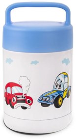 Fehér-kék gyerek termosz 480 ml Auto – Orion