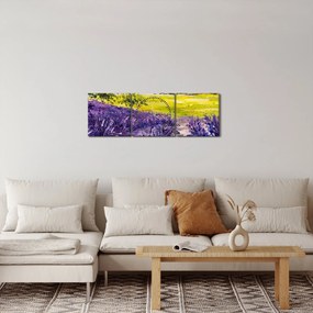 Kép - Provence, franciaország, olajfestmény (órával) (90x30 cm)