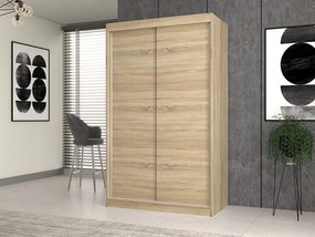 Aldabra IGA 120 C tolóajtós gardróbszekrény 120x61x200, díszcsíkos, sonoma