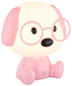 Globo 21761P - LED töltős gyerek éjjeli lámpa PUPPY 1W/5V 500 mAh rózsaszín