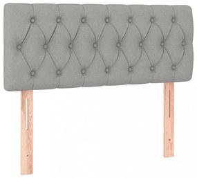 világosszürke szövet LED-es fejtámla 100 x 7 x 78/88 cm