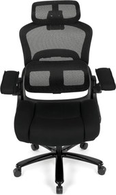 KA-N1313 fekete szövet irodai szék hinta mechanizmussal