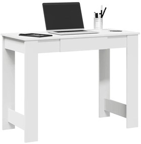 fehér forgácslap íróasztal 100x45x75 cm