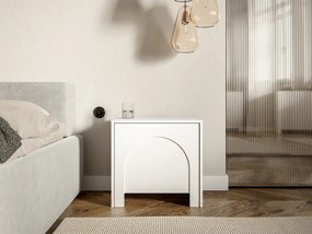 ARCO AR06 STOLIK NOCNY 1D BIAŁY/BIAŁY 5W