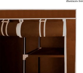 Szekrény szervező, anyag/fém, barna, METIN VNW15