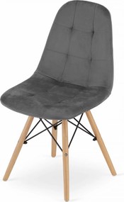 AKCIÓ Szürke bársonyos étkezőszék DUMO II. minőség