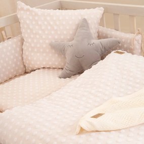 Bézs pamutkeverék gyerek ágyneműhuzat babaágyhoz 80x80 cm Frosty Almond – Roba