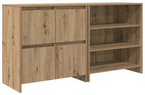 Oldalszekrények 2 pcs kézműves tölgy 70 x 41 x 75 cm Faanyag