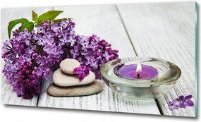 Fotó üvegkép Bez és zen kövek 100x70