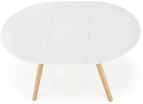 Étkezőasztal SOLINA, fehér/tölgy