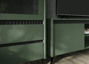 Vitrin, smoke zöld/fekete, LONGY REG1W2S