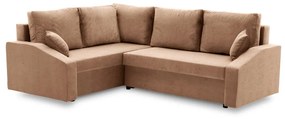 Grande Plus sarokkanapé, baloldali, szövet anyag, barna