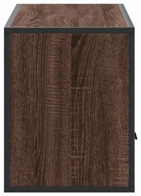 barna tölgy színű szerelt fa és fém TV-szekrény 100x31x39,5 cm