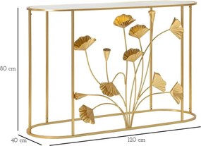 Aranyszínű konzolasztal 40x120 cm Flow – Mauro Ferretti