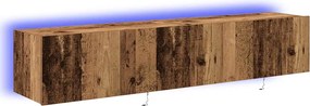 vidaXL TV Fali Szekrény 2 pcs Öreg fa 80 x 35 x 31 cm Faanyag