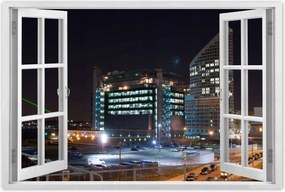Poszterek 90x60 Éjszaka Kilátás a felhőkarcolókra
