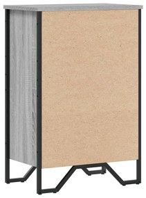 szürke sonoma színű szerelt fa könyvespolc 50 x 31 x 74,5 cm