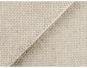 Krémszínű kárpitozott ágyneműtartós franciaágy ágyráccsal 180x200 cm Keoni – Makamii