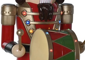 Zenélő nagyméretű karácsonyi diótörő figura LED