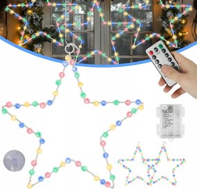 Karácsonyi ABLAKLÁMPA,3 DB,150 Led,elemes, Karácsonyi Csillagok