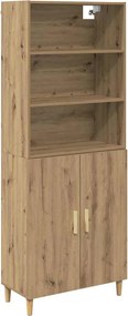vidaXL Magasfiú Artisan tölgy 69,5 x 32,5 x 180 cm Faanyag