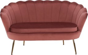 Pad Art-deco stílusban, rózsaszín Velvet anyag/gold chróm-arany, NOBLIN