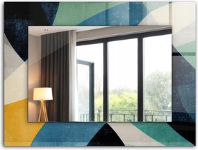 Loft függő tükör nyomott mintával XXL 80x60 cm Absztrakt színes minták