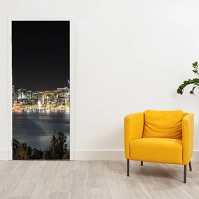 Fotótapéta ajtóra - Brooklyn Bridge és New York (95x205cm)
