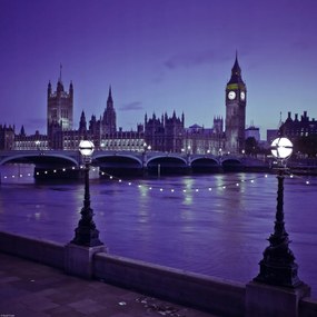 Poszter 40x40cm Parlament a Temze partján, Assaf Frank