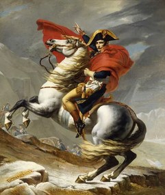 David, Jacques Louis - Festmény reprodukció Napoleon Crossing the Alps on 20th May 1800, (35 x 40 cm)