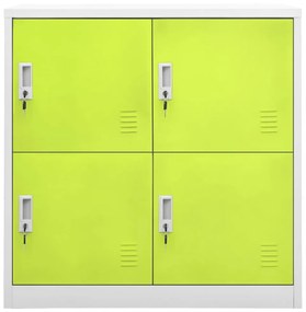 2 db világosszürke-zöld acél zárható szekrény 90x45x92,5 cm