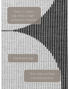 Fekete-fehér kültéri-beltéri futószőnyeg 80x250 cm Duet Bowen – NORTHRUGS