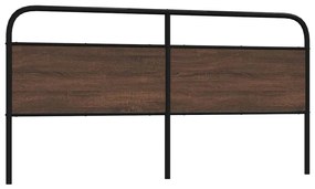barna tölgy színű acél és szerelt fa fejtámla 190 cm