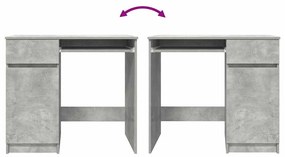 betonszürke forgácslap íróasztal 86x49x76 cm