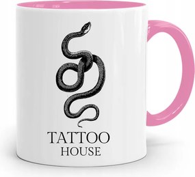 Tetoválóművésznek Tetováló Bögre Rózsaszín Ajándék fényképes nyomtatással