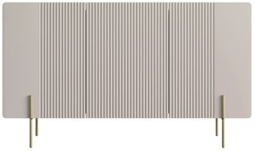 Malmi komód 150 cm - kasmír / crema bianca / arany lábak