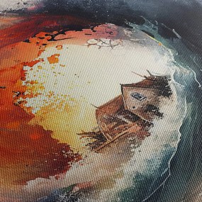 Kép - Az árvíz örvényében, akvarell (120x50 cm)