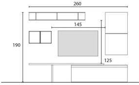 Infinity 2.0 6 db-os szett bézs / szürkésbarna / Cadiz tölgy
