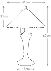Elstead QZ-CAMBRIDGE-TL - Tiffany asztali lámpa BELLE 2xE27/75W/230V