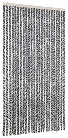szürke és fekete és fehér zsenília rovarfüggöny 100 x 200 cm