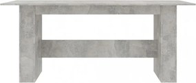 betonszürke szerelt fa étkezőasztal 180 x 90 x 76 cm