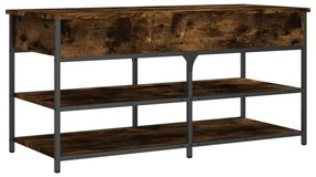 füstös tölgy színű szerelt fa cipőtároló pad 100 x 42,5 x 50 cm